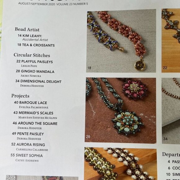 Beadwork Magazine Jewelry Crafting Book August September 2020 u Issue 5 Vol 23 - Picture 4 of 7